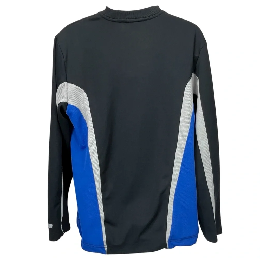 Vintage‎ Y2K Nike Men’s Large Long Sleeve Athletic Shirt Black Blue Gray